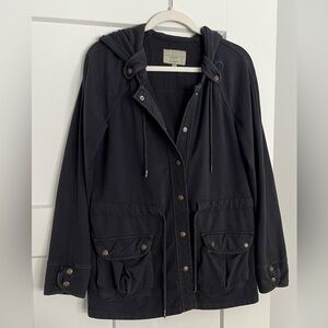 Sanctuary Black Utility Jacket with Hood - Size S - EUC